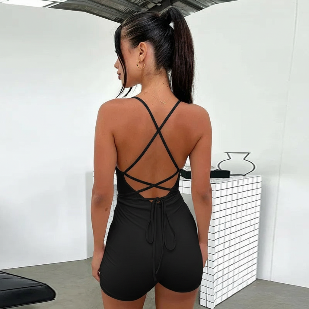 Sultry Cutout Romper